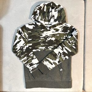 BOYS DSG CAMOUFLAGE COLOR BLOCK PULLOVER HOODIE SIZE LARGE